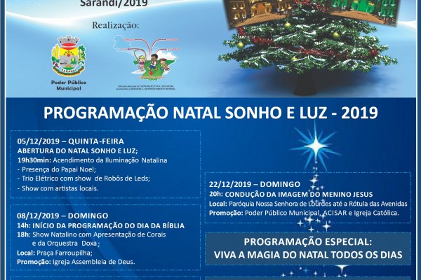 Natal de Sarandi conta com programação especial durante o mês de dezembro
